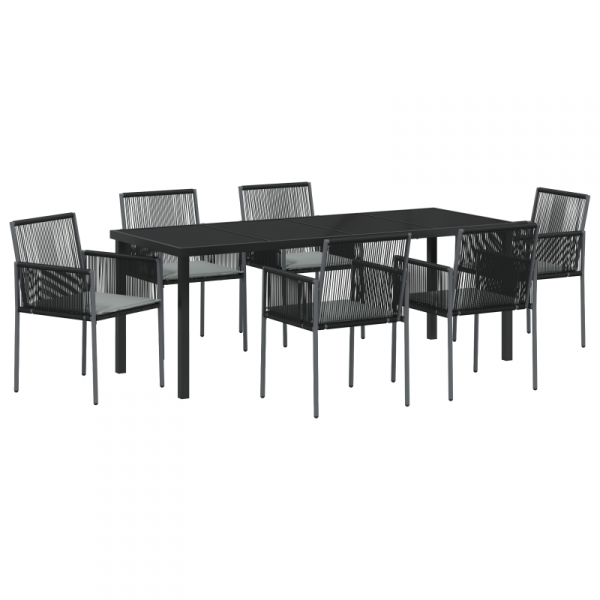Zestaw 4 Czarny Polirattan 54x60.5x83.5 cm Trwały