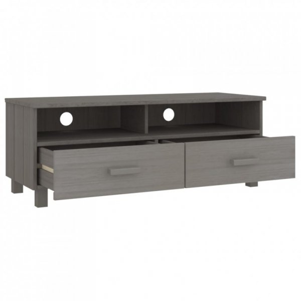 Szafka pod TV HAMAR, jasnoszara, 106x40x40 cm, drewno sosnowe