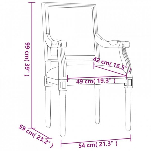 Fotel, 54x59x99 cm, obity lnem