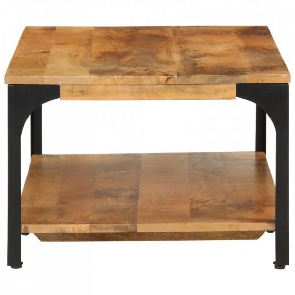 2-poziomowy stolik kawowy, 100x55x40 cm, drewno mango i stal