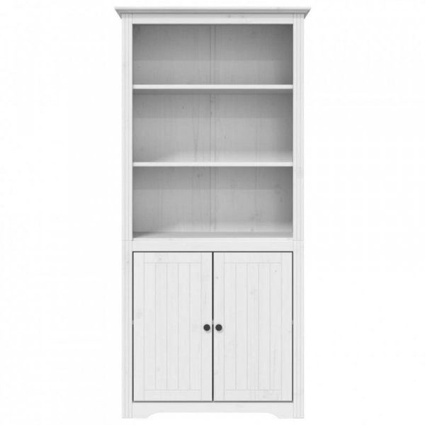 Biblioteczka BODO, biała, 82x40x173 cm, lite drewno sosnowe