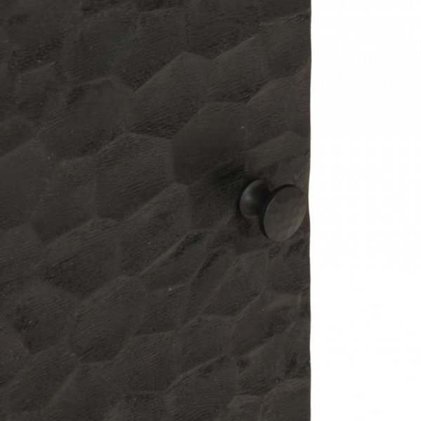 Szafki nocne, 2 szt., czarne, 40x33x46 cm, lite drewno mango