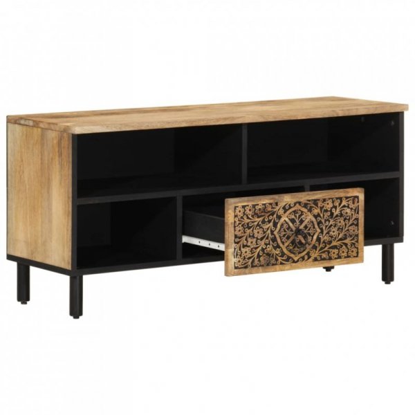 Szafka pod telewizor, 100x33x46 cm, lite drewno mango