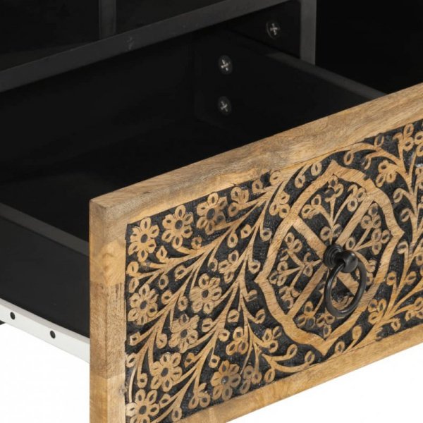 Szafka pod telewizor, 100x33x46 cm, lite drewno mango