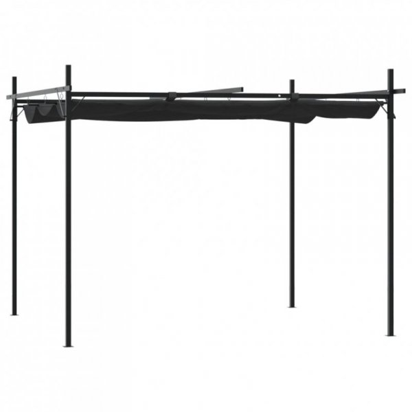 Pergola ze zwijanym dachem, antracytowa, 295x292x230 cm