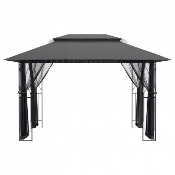 Altana z dachem, antracytowa, 400x300x270 cm, stal