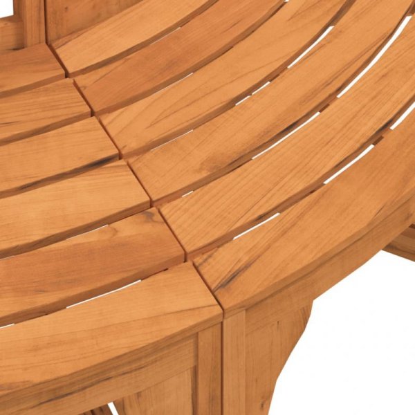 Półokrągła ławka pod drzewo, Ø208 cm, lite drewno eukaliptusowe