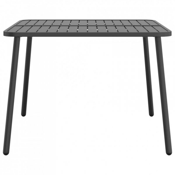 Stolik ogrodowy, antracytowy, 100x100x71 cm, stal