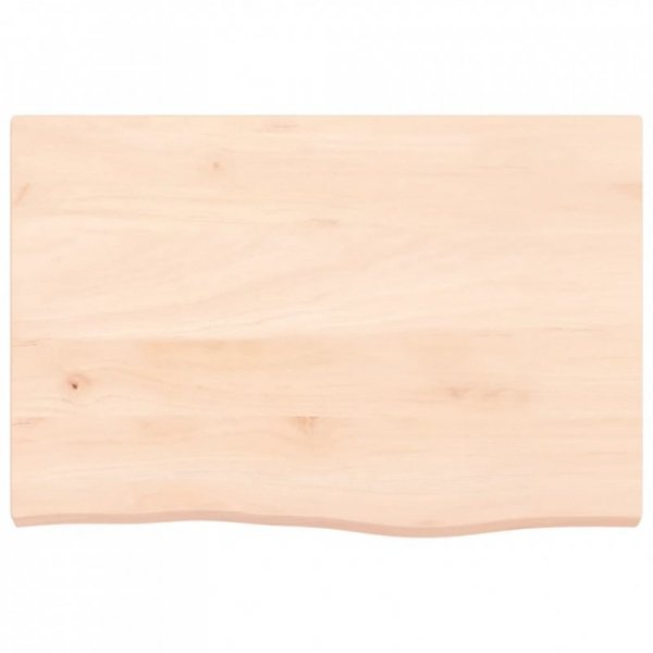 Półka, 60x40x(2-4) cm, surowe lite drewno dębowe