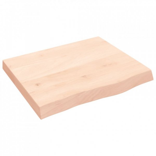 Półka, 60x50x(2-6) cm, surowe lite drewno dębowe