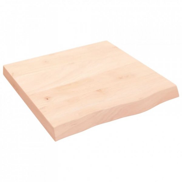 Półka, 60x60x(2-6) cm, surowe lite drewno dębowe