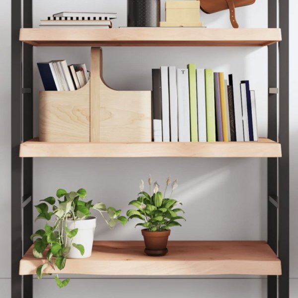 Półka, 80x40x(2-6) cm, surowe lite drewno dębowe