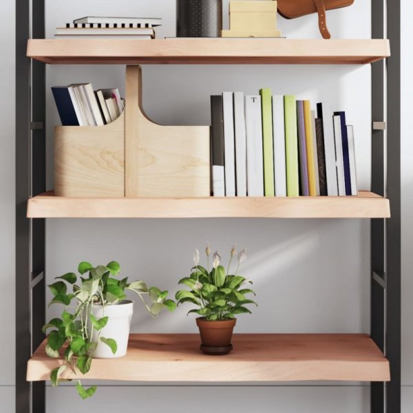 Półka, 80x60x(2-6) cm, surowe lite drewno dębowe
