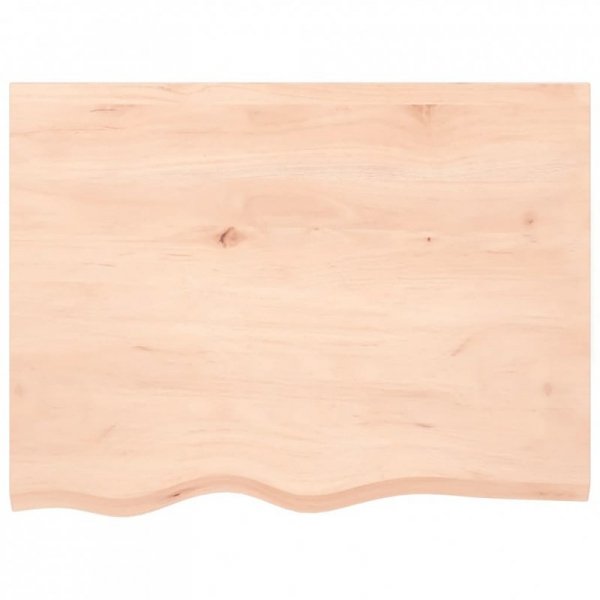 Półka, 80x60x(2-6) cm, surowe lite drewno dębowe