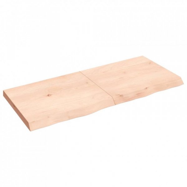 Półka, 140x60x(2-6) cm, surowe lite drewno dębowe