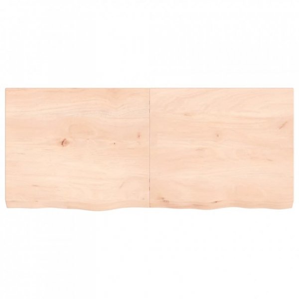 Półka, 140x60x(2-6) cm, surowe lite drewno dębowe