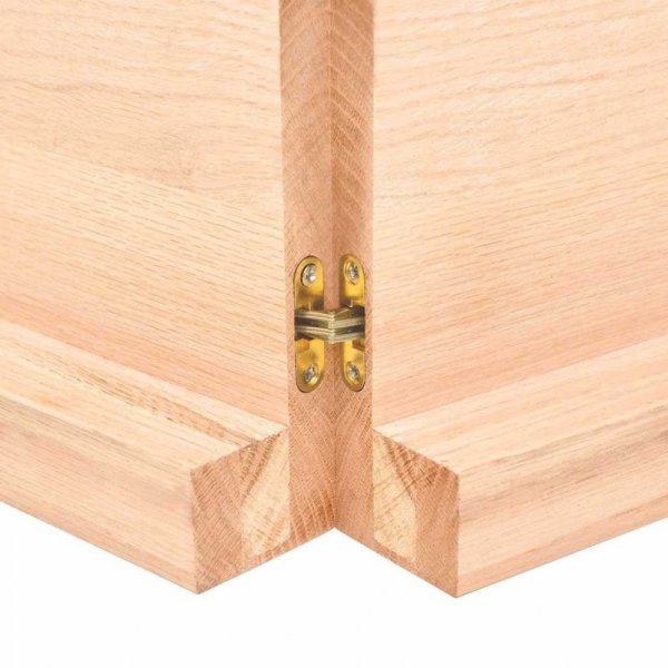 Półka, 140x60x(2-6) cm, surowe lite drewno dębowe