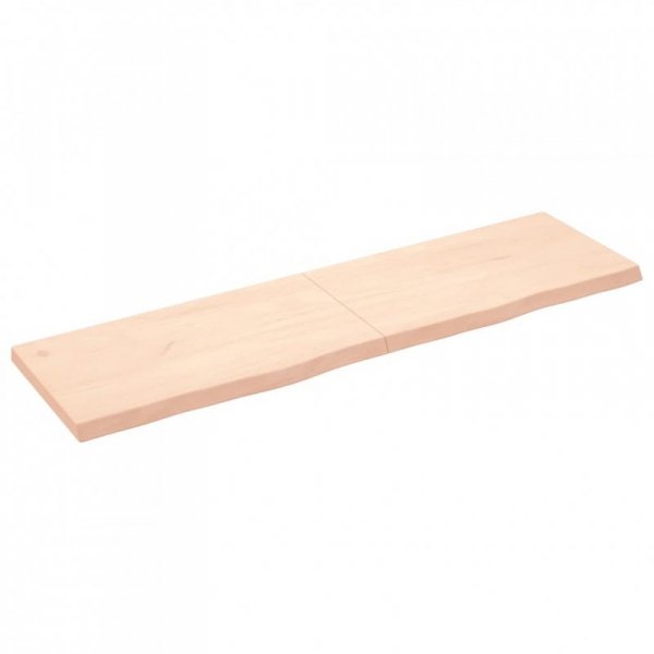 Półka, 180x50x(2-6) cm, surowe lite drewno dębowe
