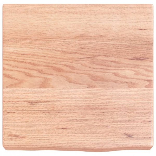 Półka, brązowa, 40x40x(2-6) cm, lakierowane lite drewno dębowe