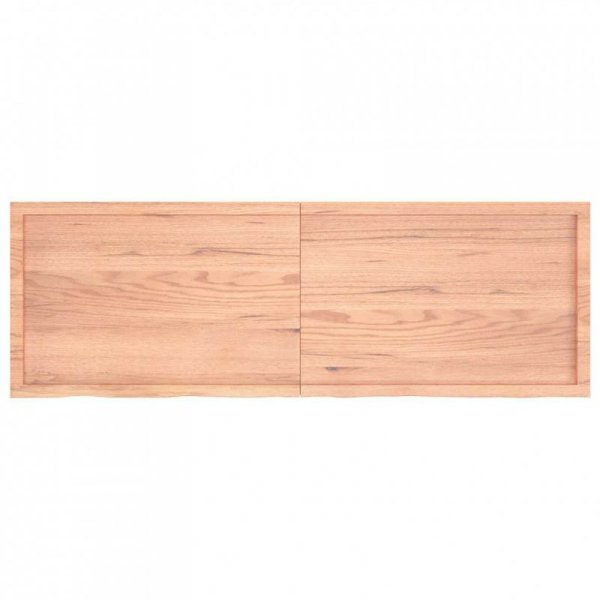 Półka, brązowa, 180x60x(2-4) cm, lakierowane lite drewno dębowe