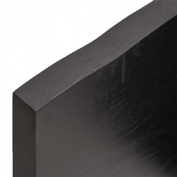 Półka, ciemnobrązowa, 60x50x(2-4) cm, wykończone drewno dębowe
