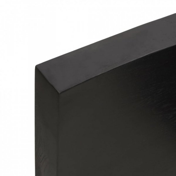 Półka, ciemnobrązowa, 100x40x(2-6) cm, wykończone drewno dębowe