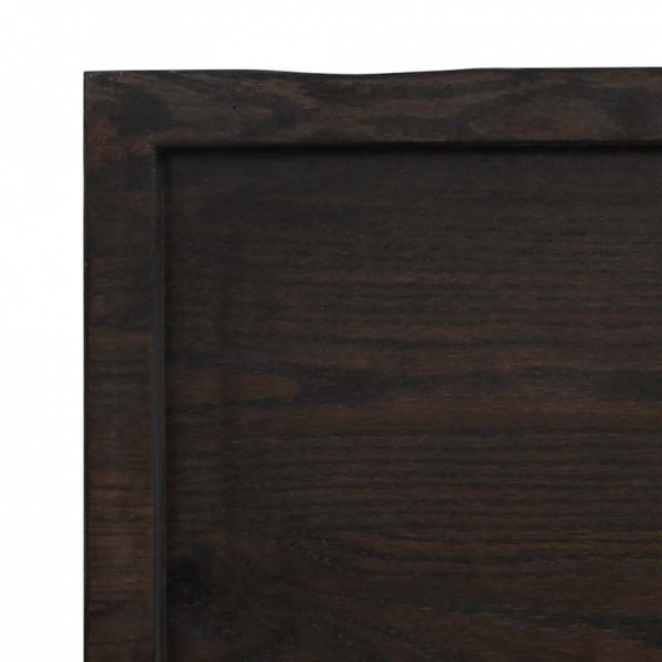 Półka, ciemnobrązowa, 160x60x(2-6) cm, wykończone drewno dębowe