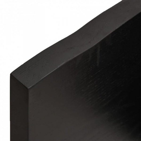 Półka, ciemnobrązowa, 180x60x(2-4) cm, wykończone drewno dębowe