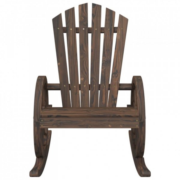 Ogrodowy fotel bujany Adirondack, lite drewno jodłowe