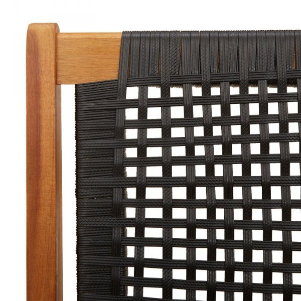 Ławka ogrodowa  Czarna 122x76x73,5 cm Lite drewno akacjowe