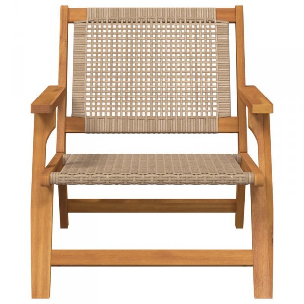 Krzesła ogrodowe  2 szt. Beżowe 76x67x73,5 cm Lite drewno akacjowe