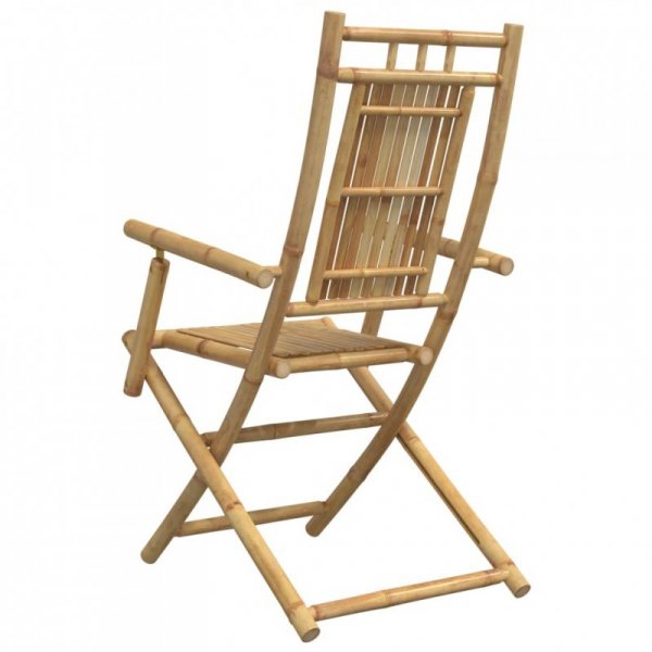 Składane krzesła ogrodowe, 2 szt., 53x66x99 cm, bambusowe