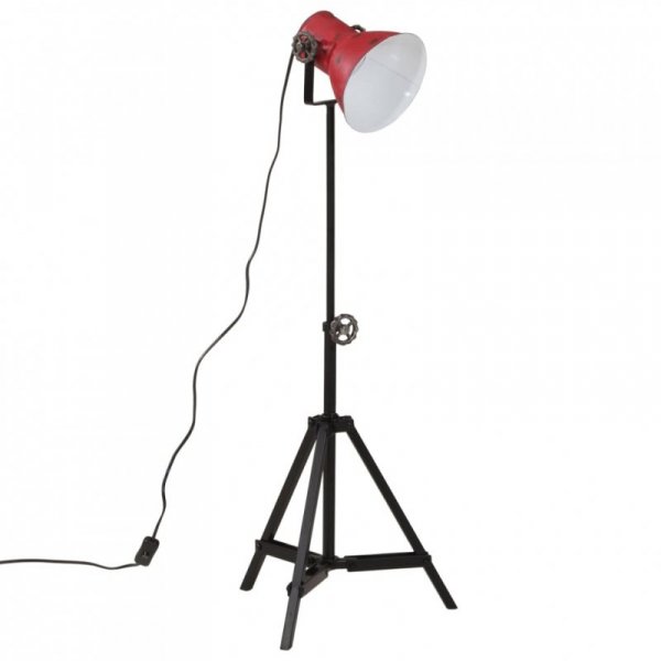 Lampa stojąca, 25 W, postarzany czerwony, 35x35x65/95 cm, E27