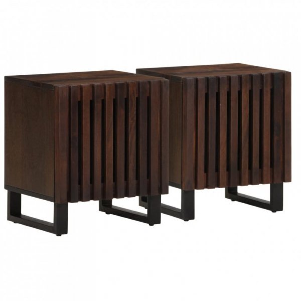 Szafki nocne, 2 szt., 40x34x46 cm, lite drewno mango
