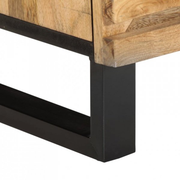 Szafki nocne, 2 szt., 40x34x46 cm, lite surowe drewno mango