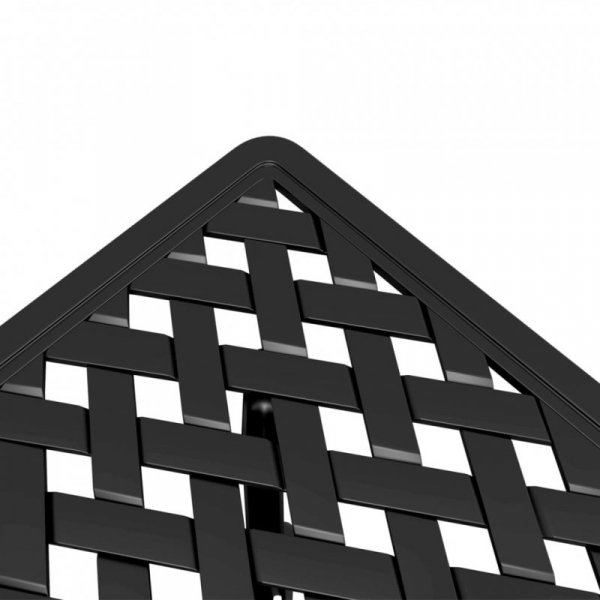 Stolik ogrodowy, czarny, 53x53x53 cm, odlewane aluminium