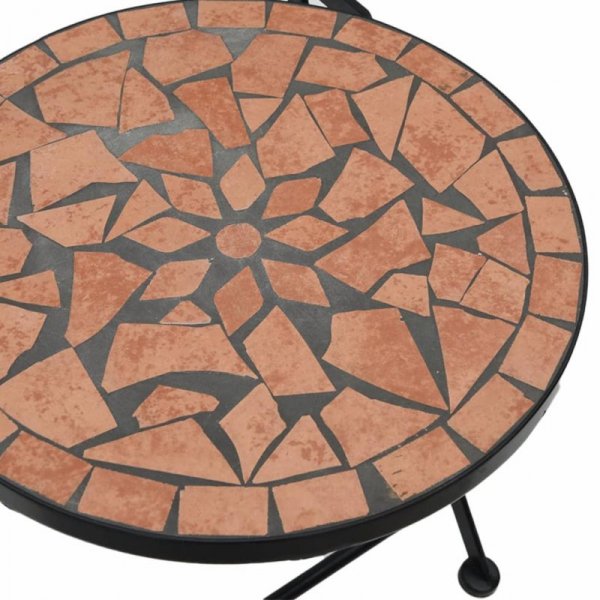 Składane krzesła bistro, 2 szt,. terakota, ceramiczne