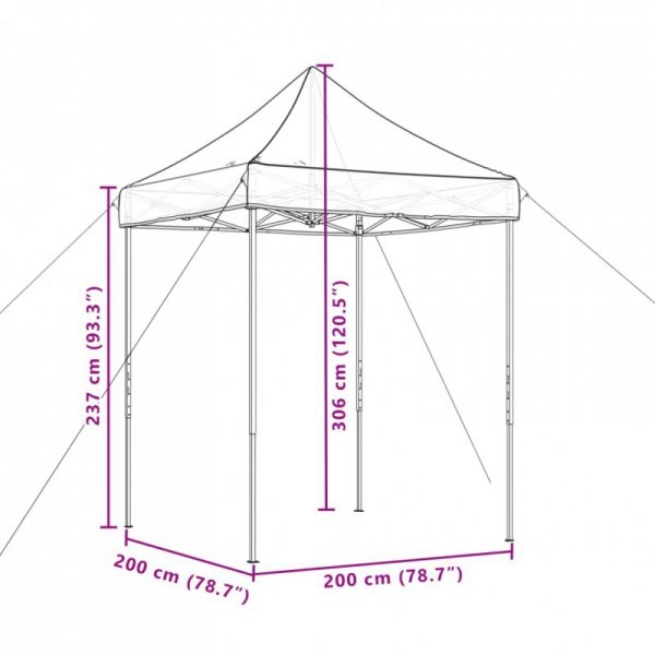 Składany namiot imprezowy typu pop-up, taupe, 200x200x306 cm