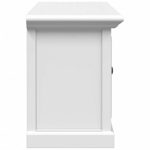 Szafka pod TV, biała, 110x30x41 cm, materiał drewnopochodny