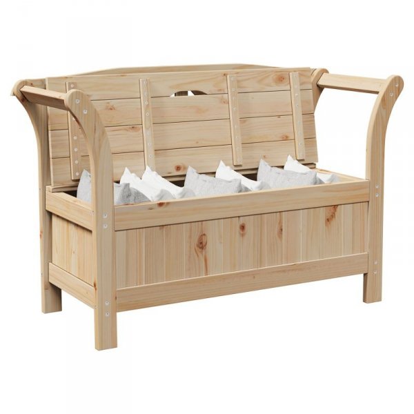 Ławka ogrodowa  119x76x44 cm z litego drewna sosnowego
