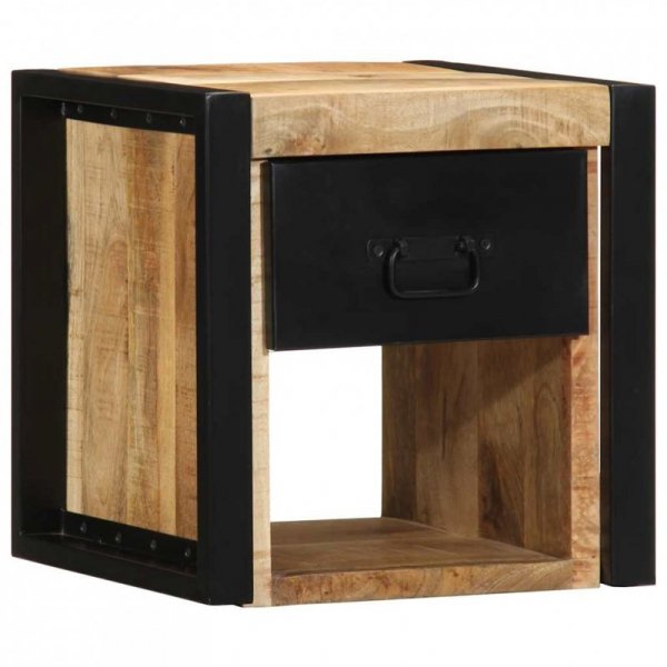 Szafka nocna 40x35x40 cm lite drewno surowe mango