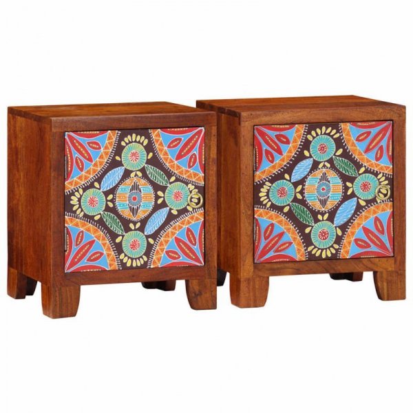 Szafka nocna 2 szt. 40x30x45 cm Drewno lite Akacja