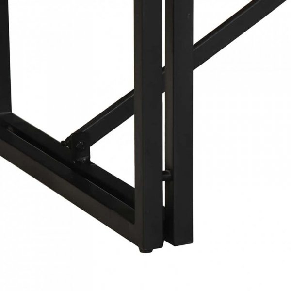 Stolik kawowy, 100x50x35 cm, surowe lite drewno mango