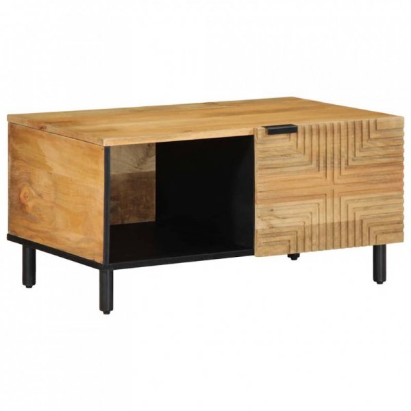 Stolik kawowy Brązowy 80x50x40 cm Drewno lite Mango
