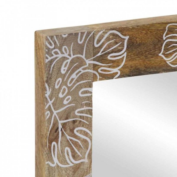 Lustro łazienkowe 50x3x70 cm lite drewno mango