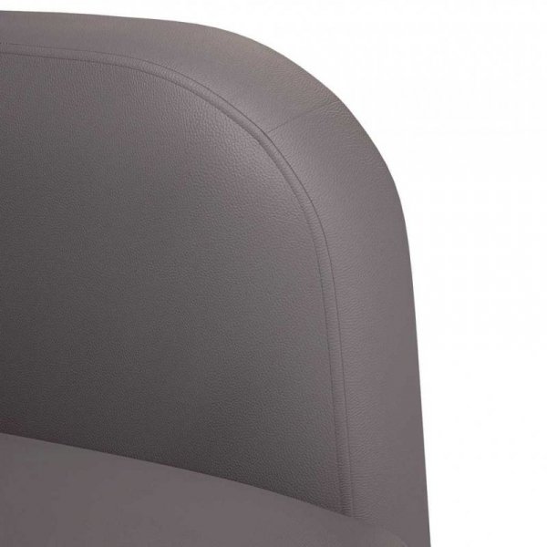 Sofa Fotel z Podłokietnikami Szary 54 cm Skóra ekologiczna