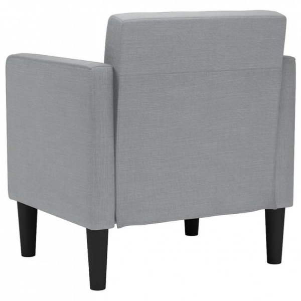 Sofa Fotel z Podłokietnikami Jasnoszary 53 cm Tkanina