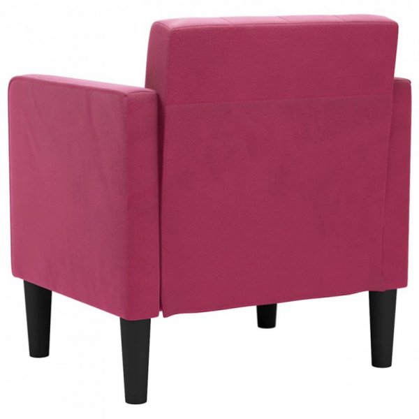 Sofa Fotel z Podłokietnikami Wino Czerwone 53 cm Aksamit