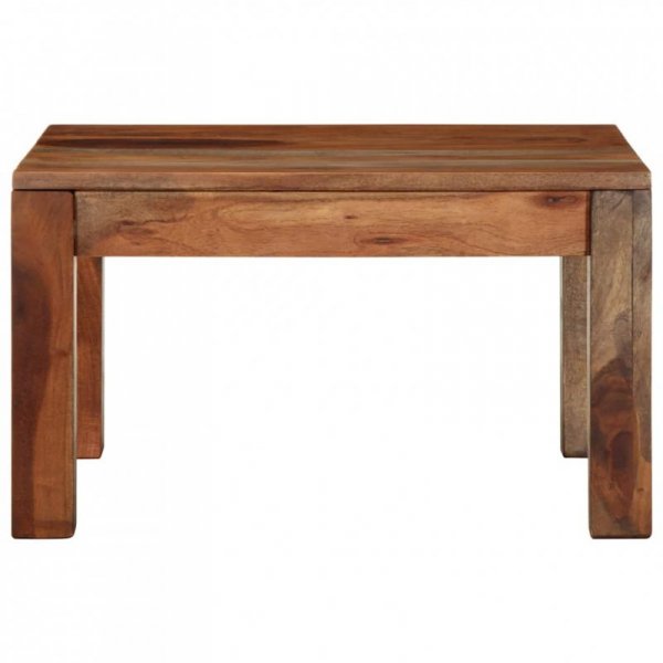 Stolik kawowy, 60x60x35 cm, lite drewno akacjowe