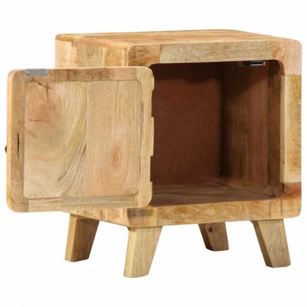 Szafka nocna 40x32x46 cm Drewno lite Surowe Mango